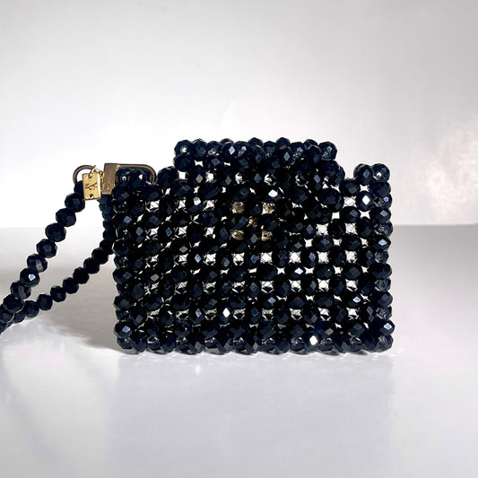 Porte-cartes en cristal noir